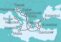 Itinerario del Crucero De Roma a Atenas - Princess Cruises