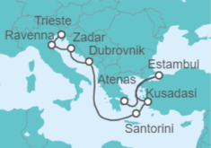 Itinerario del Crucero Joyas del Adriático - Princess Cruises