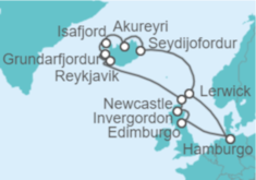 Itinerario del Crucero Reino Unido e Islandia - Costa Cruceros