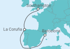 Itinerario del Crucero España - MSC Cruceros