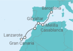 Itinerario del Crucero Islas Canarias y Marruecos - Seabourn