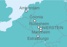 Itinerario del Crucero Crucero por el Rin de Estrasburgo a Ámsterdam  - CroisiEurope