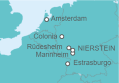 Itinerario del Crucero Crucero por el Rin de Estrasburgo a Ámsterdam  - CroisiEurope