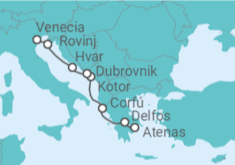 Itinerario del Crucero Grecia, Montenegro, Croacia - Ponant