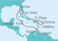 Itinerario del Crucero Curaçao, Aruba y República Dominicana - NCL Norwegian Cruise Line