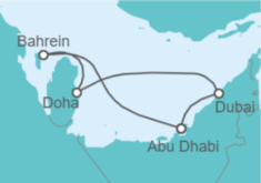 Itinerario del Crucero Qatar, Bahréin, Emiratos Árabes - MSC Cruceros