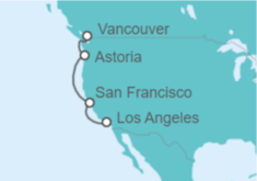 Itinerario del Crucero De Vancouver a Los Ángeles - Explora Journeys