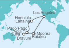 Itinerario del Crucero Islas del Pacífico Sur y Hawai - Princess Cruises