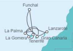 Itinerario del Crucero Islas Canarias - AIDA