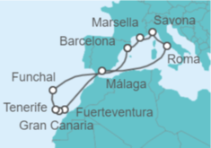Itinerario del Crucero Naturaleza en estado puro - Costa Cruceros