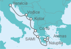 Itinerario del Crucero Montenegro, Grecia - Seabourn