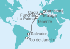 Itinerario del Crucero España, Portugal, Brasil - MSC Cruceros