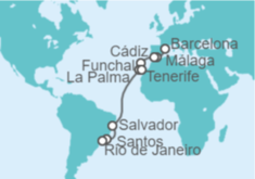 Itinerario del Crucero España, Portugal, Brasil - MSC Cruceros