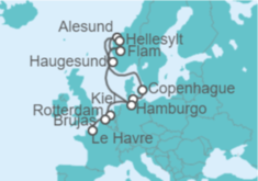 Itinerario del Crucero Dinamarca, Noruega, Alemania, Holanda, Bélgica - MSC Cruceros