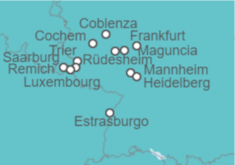 Itinerario del Crucero 5 ríos: Rin, Neckar, Meno, Mosela y Sarre - CroisiEurope