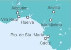 Itinerario del Crucero Crucero por los encantos de Andalucía y Algarve - CroisiEurope