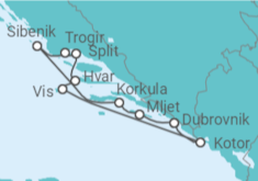 Itinerario del Crucero Crucero en familia: Croacia y Montenegro (formula puerto/puerto) - CroisiMer