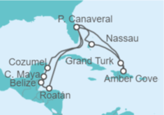 Itinerario del Crucero Caribe al completo - Princess Cruises