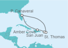 Itinerario del Crucero Caribe Oriental - Carnival Cruise Line