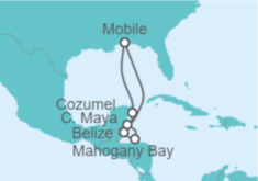 Itinerario del Crucero Belice y México - Carnival Cruise Line