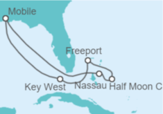 Itinerario del Crucero Estados Unidos y Bahamas - Carnival Cruise Line