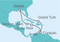 Itinerario del Crucero Caribe Oriental - Carnival Cruise Line