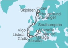 Itinerario del Crucero Mediterráneo y Mar del Norte - Princess Cruises