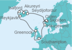 Itinerario del Crucero Noruega, Islandia y Reino Unido - Princess Cruises