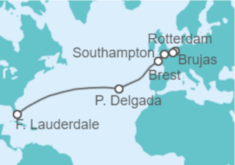 Itinerario del Crucero Paseo transatlántico por Europa Occidental - Princess Cruises