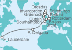 Itinerario del Crucero Europa - Transatlántico - Princess Cruises