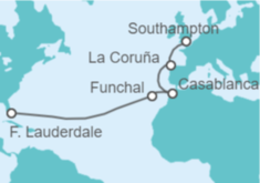 Itinerario del Crucero Europa- Transatlántico - Princess Cruises