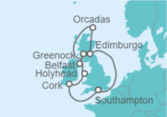 Itinerario del Crucero Islas Británicas - Holyhead - Princess Cruises