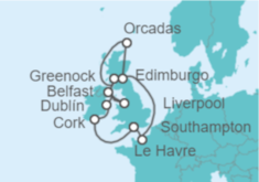 Itinerario del Crucero Islas Británicas con Liverpool e Islas Orcadas - Princess Cruises