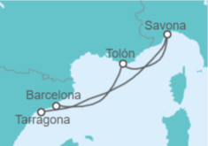 Itinerario del Crucero Francia, Italia - Costa Cruceros