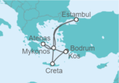 Itinerario del Crucero Estambul e Islas Griegas  - Costa Cruceros