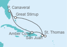 Itinerario del Crucero Honduras y México - NCL Norwegian Cruise Line