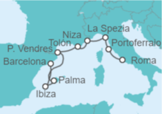 Itinerario del Crucero Maravillas de España - Regent Seven Seas