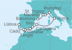 Itinerario del Crucero Primavera Ibérica - Regent Seven Seas