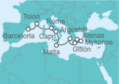 Itinerario del Crucero Mediterráneo Oriental  - Regent Seven Seas