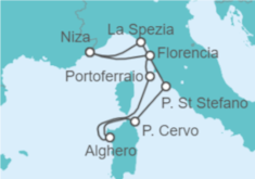 Itinerario del Crucero La dolce vita en un crucero por la costa italiana (puerto-puerto) - CroisiMer