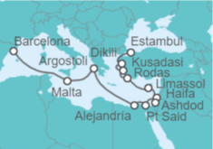 Itinerario del Crucero Reliquias de la antigüedad - Regent Seven Seas