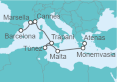 Itinerario del Crucero El corazón del Mediterráneo - Regent Seven Seas