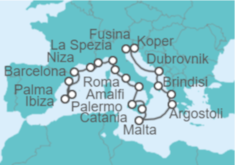 Itinerario del Crucero Elegancia en el Mediterráneo  - Regent Seven Seas