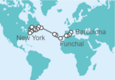 Itinerario del Crucero De Barcelona a Nueva York - Regent Seven Seas