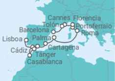 Itinerario del Crucero Pasaje a la historia - Regent Seven Seas