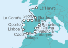 Itinerario del Crucero Escapadas Ibéricas - Regent Seven Seas