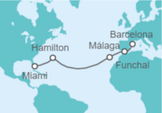 Itinerario del Crucero De Barcelona a Miami - Regent Seven Seas