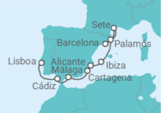 Itinerario del Crucero Flamenco y Jaleo  - Regent Seven Seas