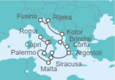 Itinerario del Crucero Canales, castillos y costas - Regent Seven Seas