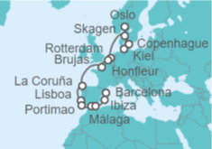 Itinerario del Crucero De Oslo a Barcelona - Regent Seven Seas